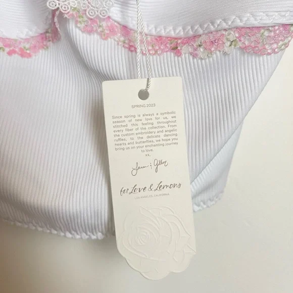 For Love & Lemons Hailey Rib Top Size Medium - Picture 10 of 10